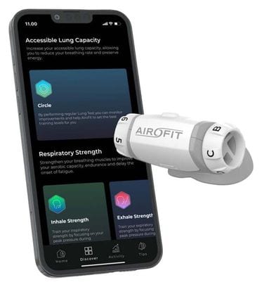 Appareil d'Entraînement Respiratoire Airofit Essential Blanc