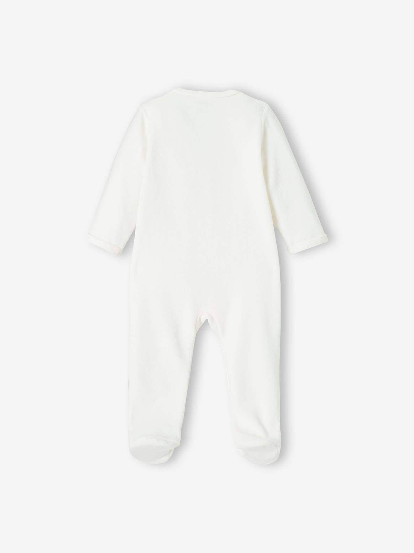 Conjunto com 2 macacões de veludo para bebê, verde médio bicolor/multicolorido