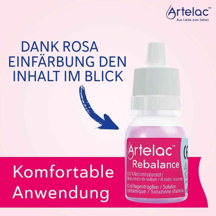 Artelac® Rebalance Augentropfen für gereizte trockene Augen, 3X10 ml
