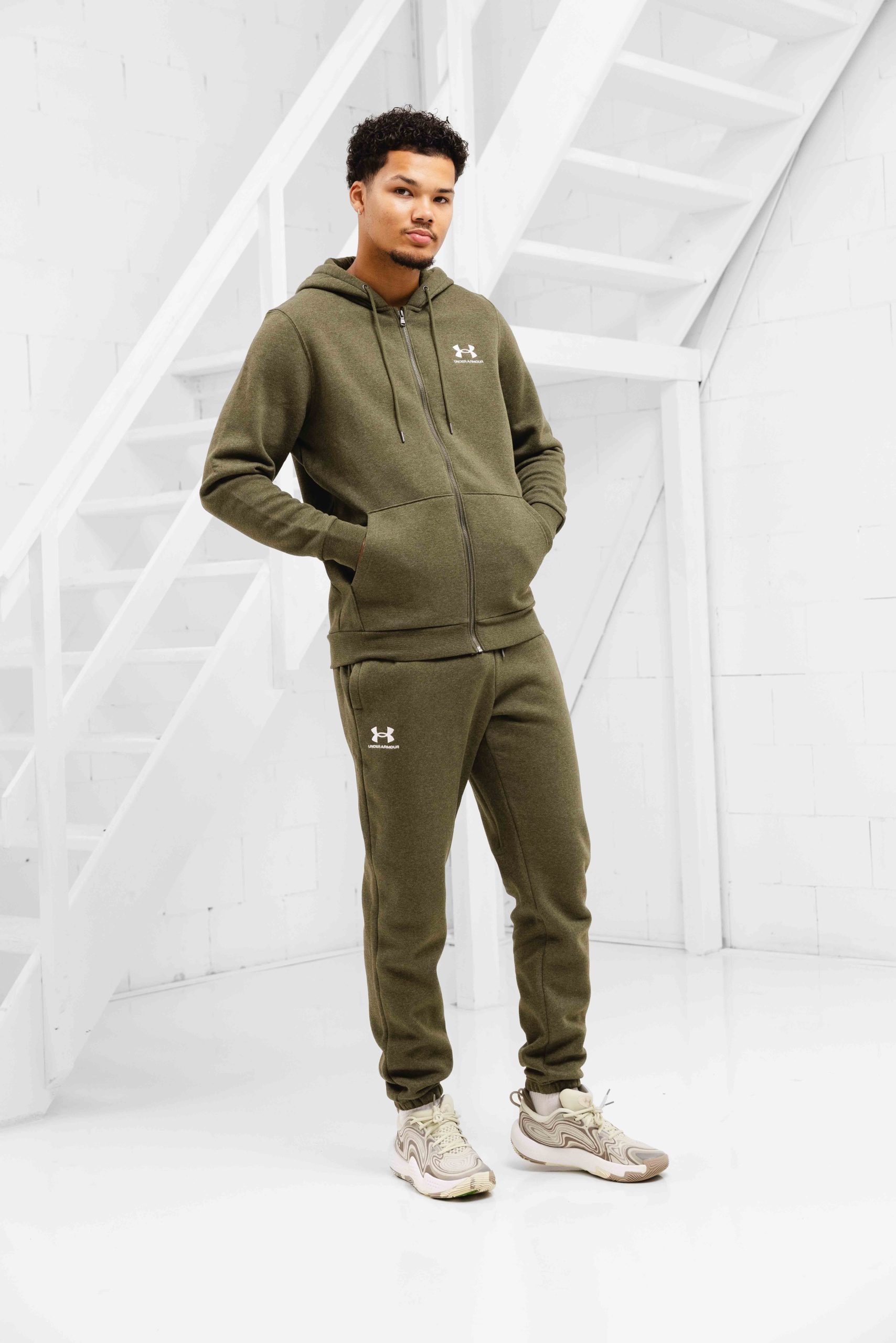 Under Armour Icon Fleece Trainingsbroek Heren Donkergroen
