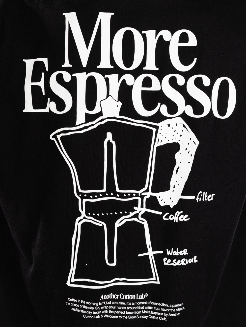 Another Cotton Lab More Espresso T-Shirt black