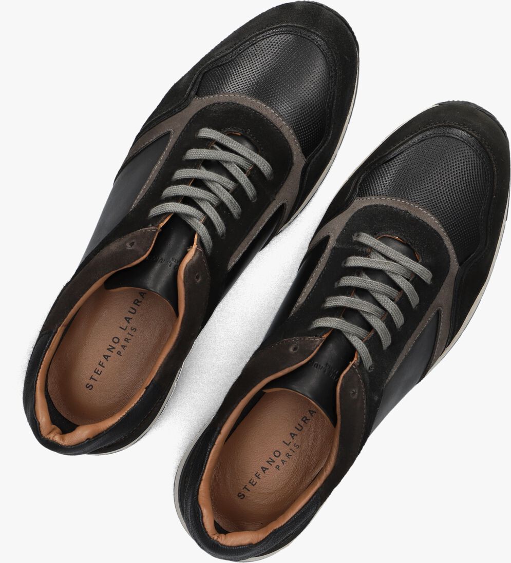 zwarte stefano lauran lage sneakers sl124h610