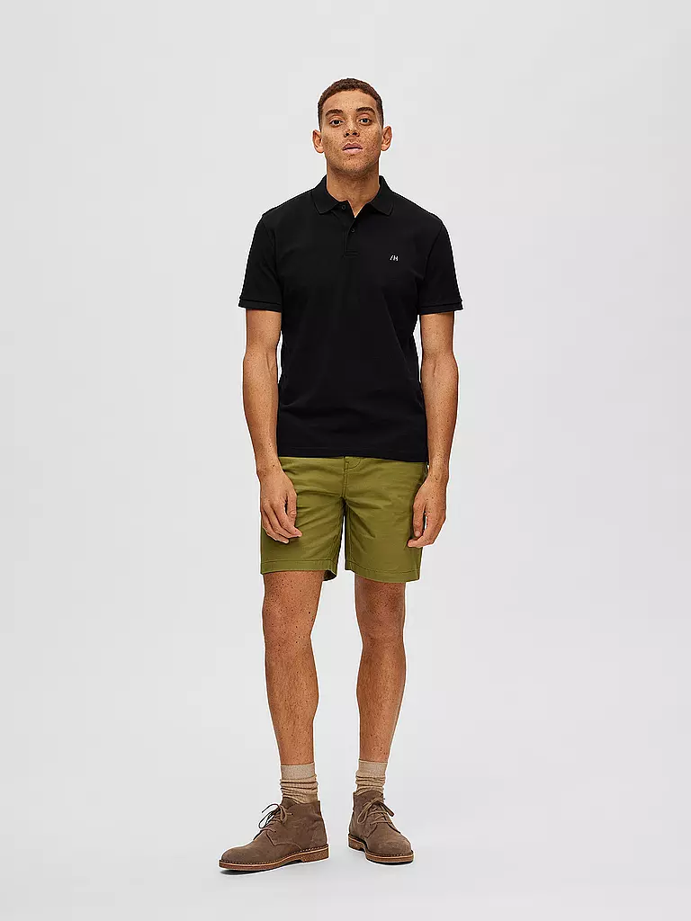 SELECTED Poloshirt SLHDANTE  schwarz