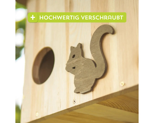 Eekhoornhuis Siena Tuin Eekhoornhuisje Voor het vrolijke knaagdier 38x35x39 cm, Dennen FSC 100% Onderdak