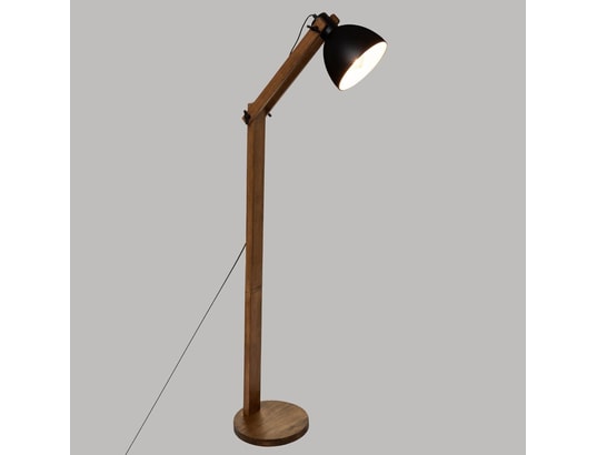 PEGANE - Lampadaire salon Lampadaire sur pieds en bois de pin et fer - l. 52 x p. 28 x...