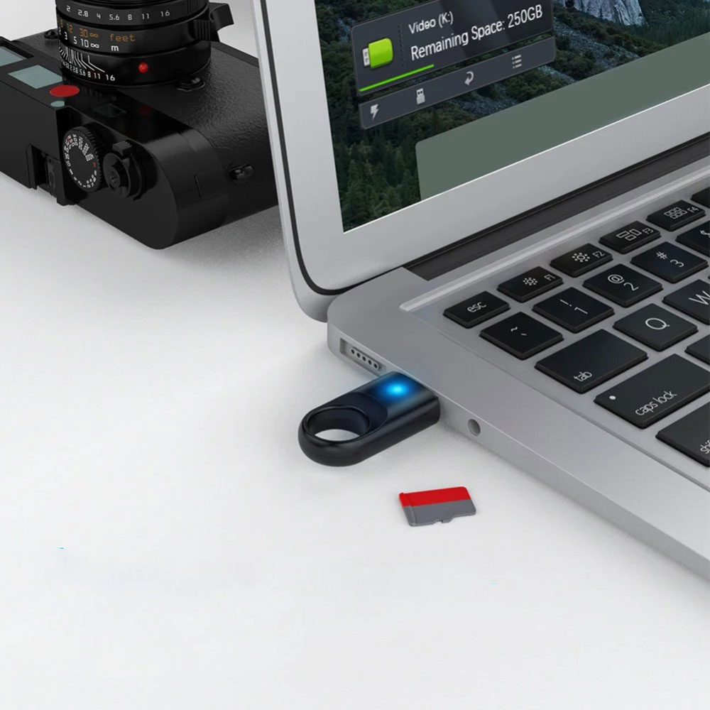 USB 3.0 Kartenlesegerät Card Reader für Micro SD Speicherkarten (5 Gbit/s) - Schwarz