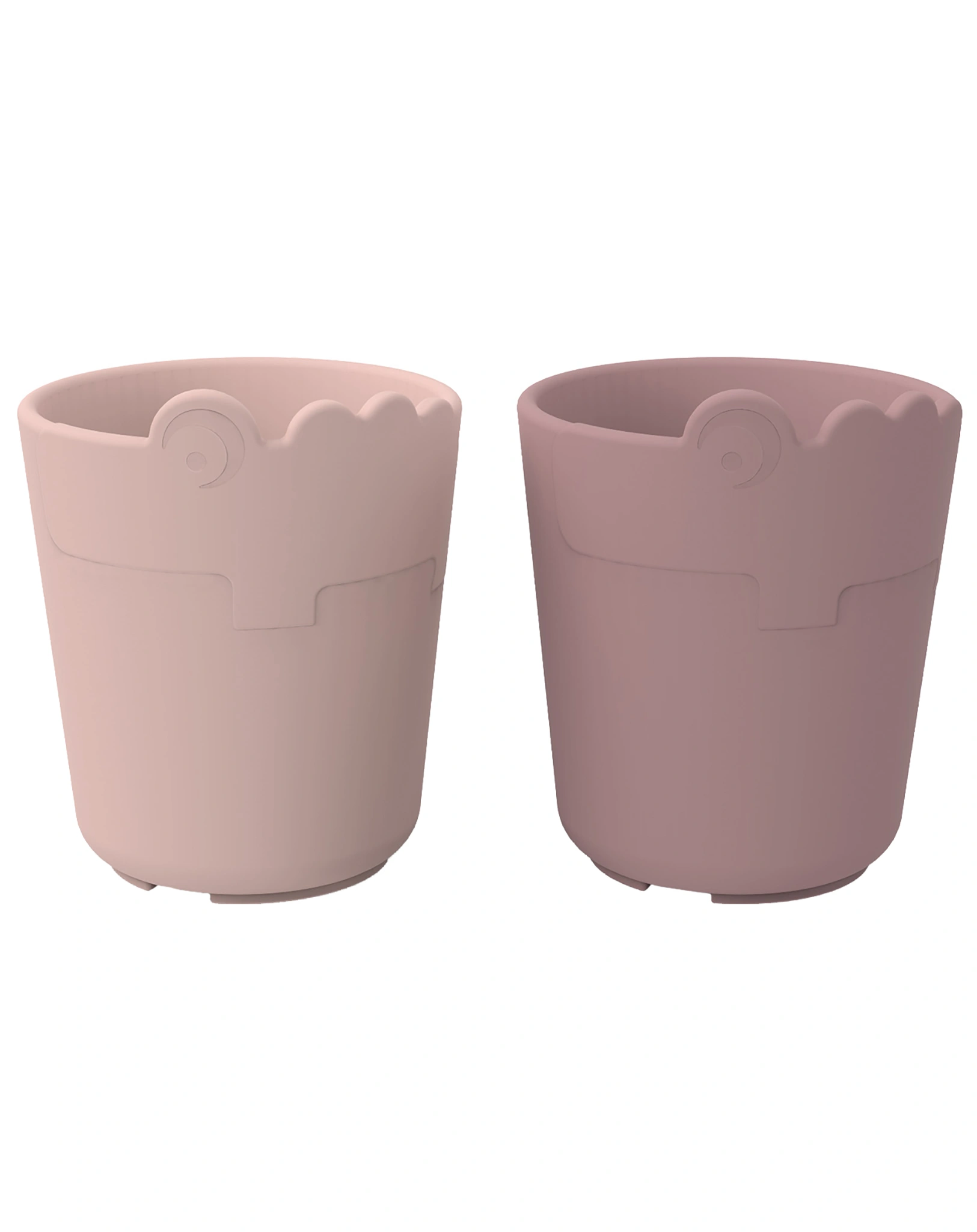 Kunststoff-Becher KIDDISH - CROCO 2er Pack in rosa
