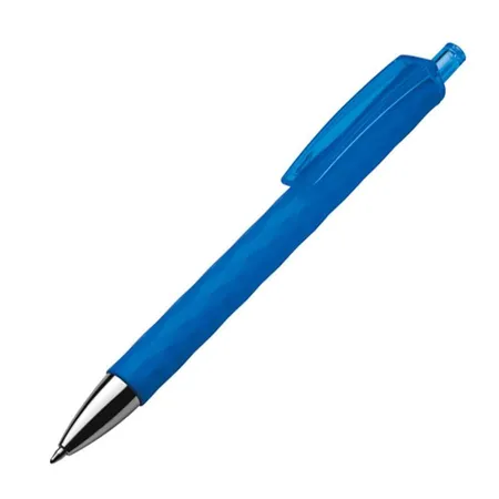 Macma Kugelschreiber aus Kunststoff mit gemustertem Schaft, blau, 10 Stück