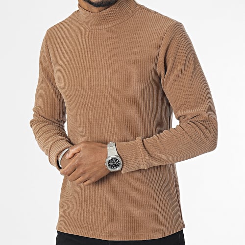 Pull Col Cheminée Camel