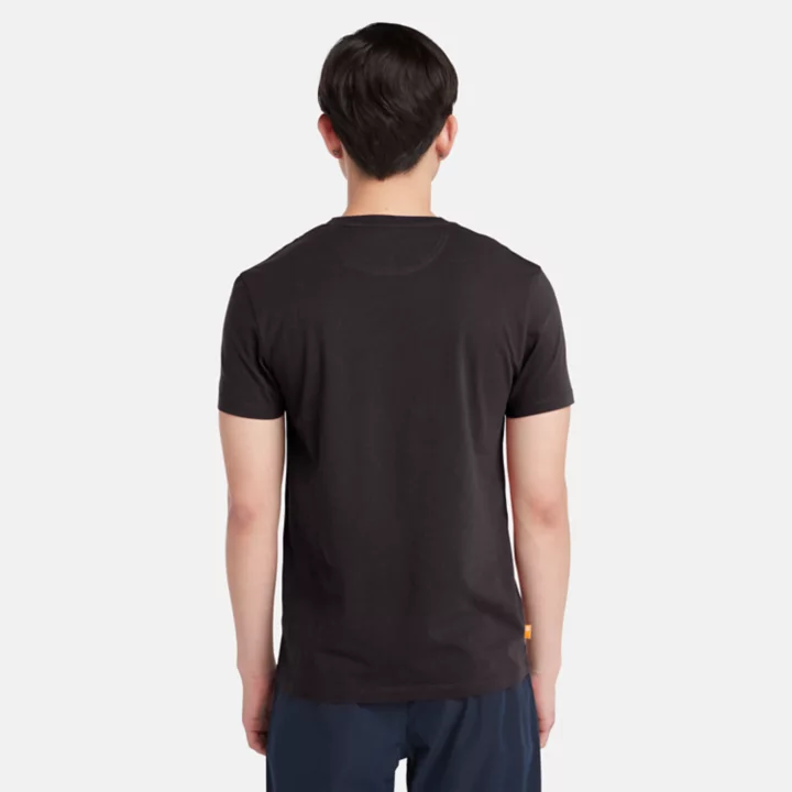 T-shirt coupe slim Dunstan River pour homme en noir