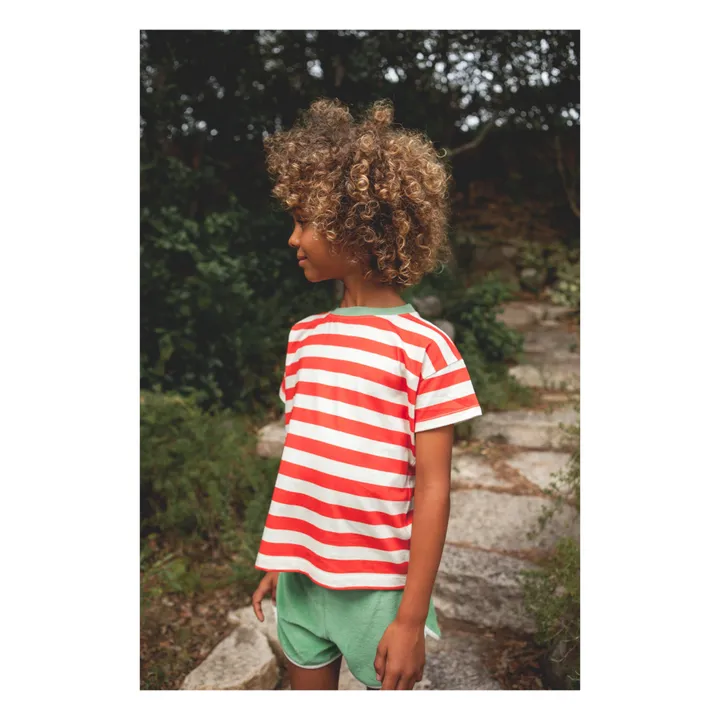 Marlot Paris T-shirt Augusto Rayé | Rouge