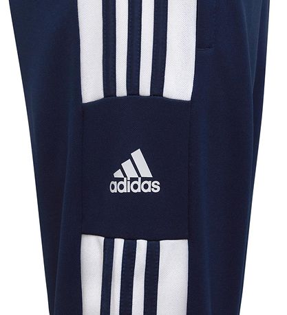 adidas Performance Tr?ningsbukser - SQ21 - Navy m. Hvid