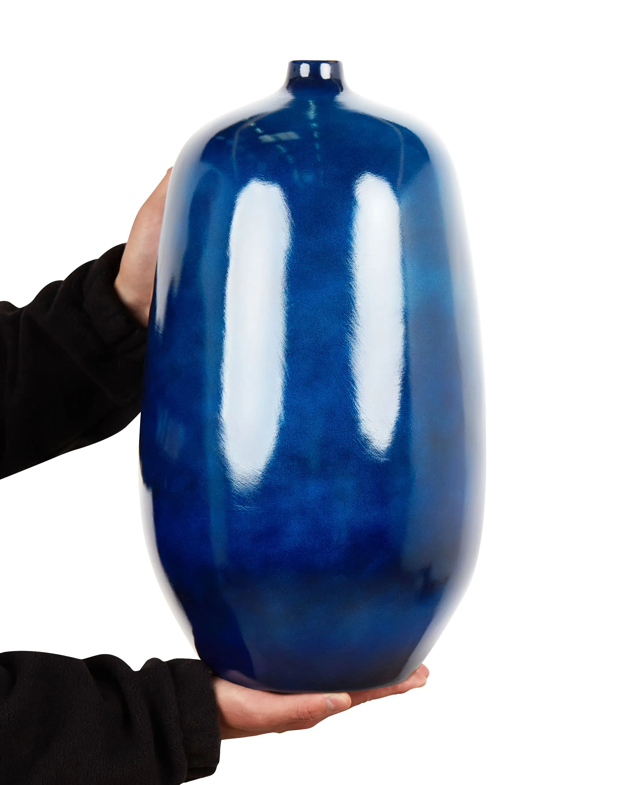 Bloemenvaas VITORIA Keramiek 45 cm Donkerblauw