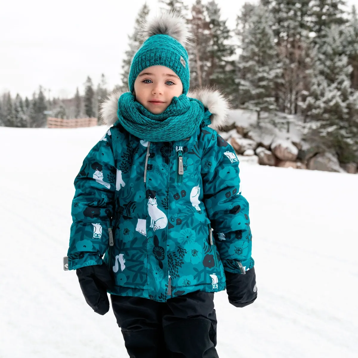 Perlimpinpin Habit de Neige 2 Pièces Forêt 2-6ans