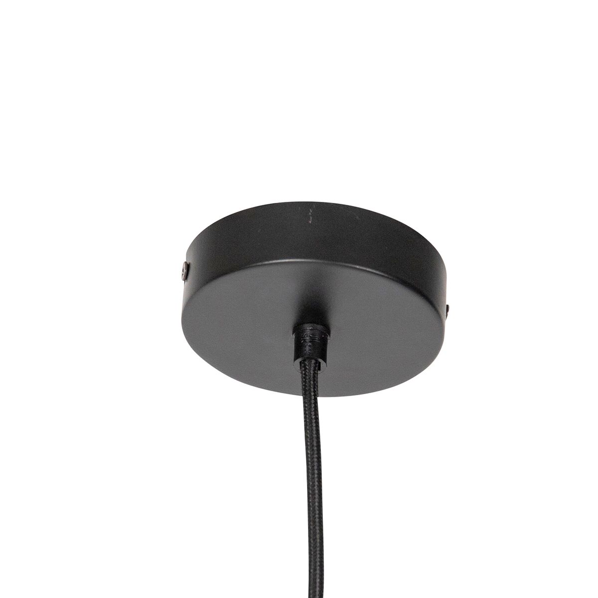Oosterse hanglamp bamboe met zwart 32 cm - Evalin