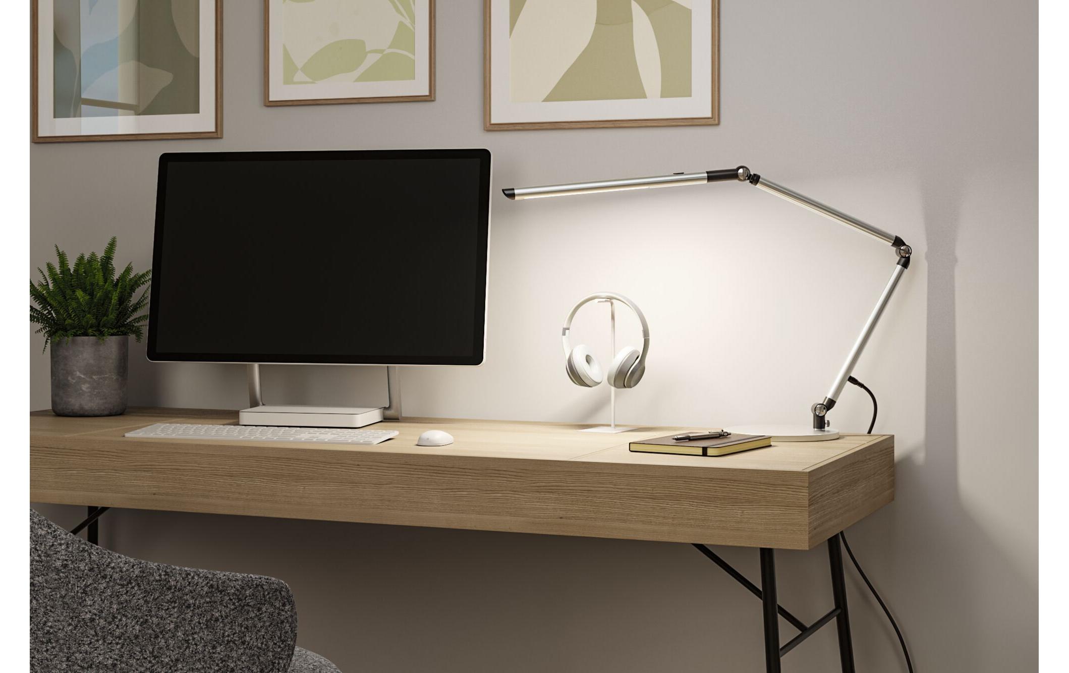 Schreibtischleuchte LED 3-Step-Dim SilberDimmbare Schreibtischleuchte