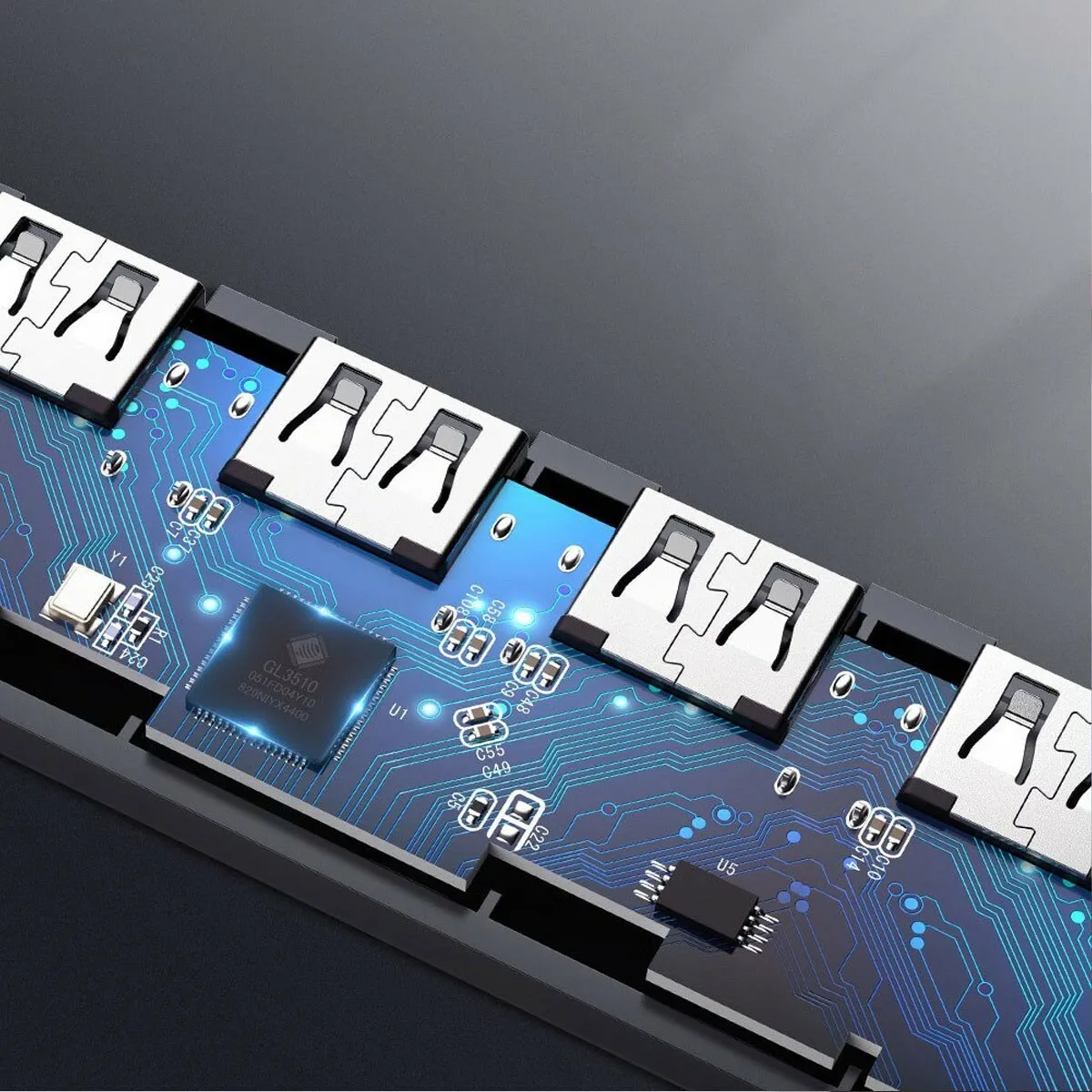 Ugreen Hub USB-C - 4 Ports USB 3.0 - Gris