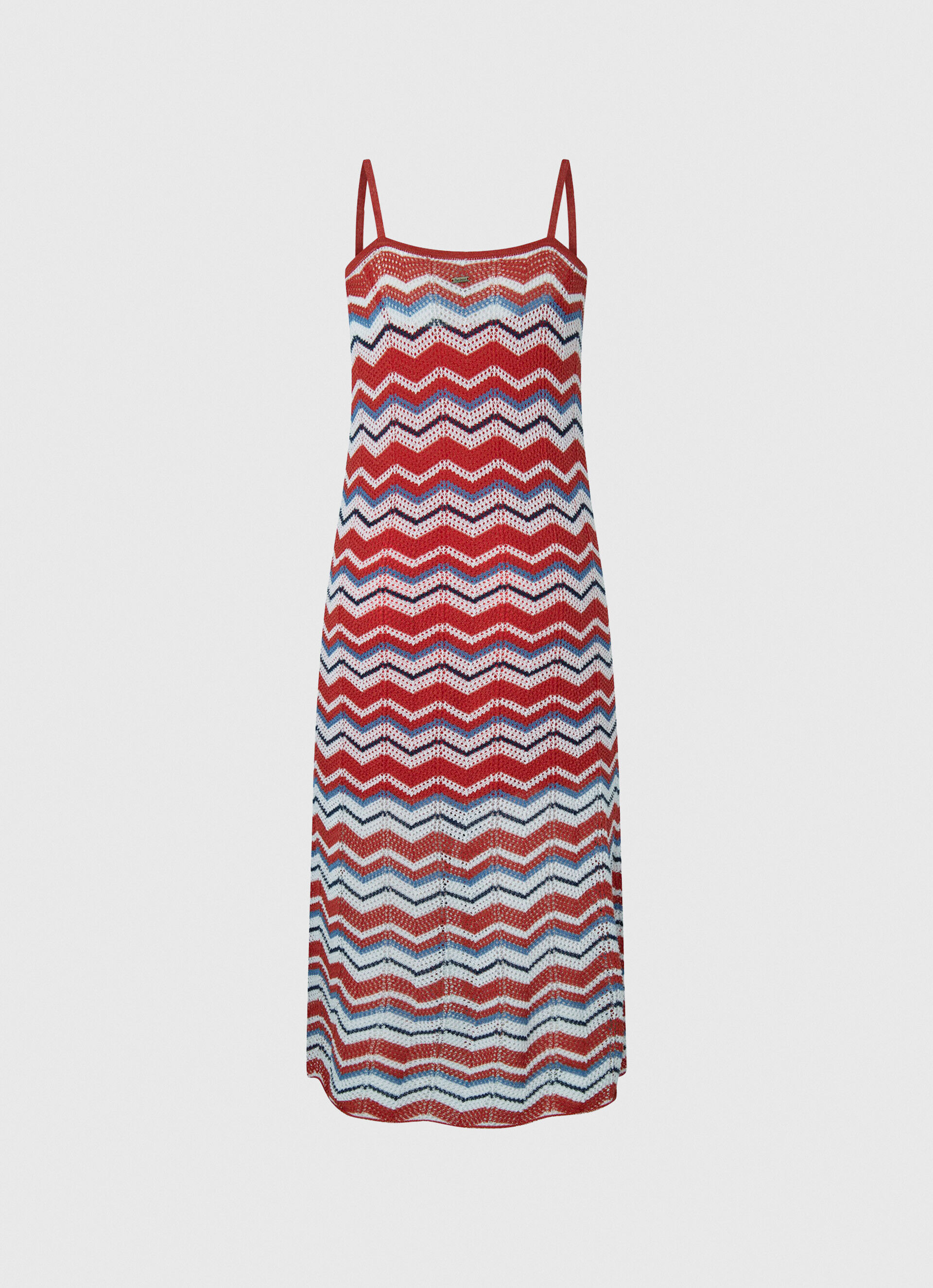 VESTIDO DE TRICÔ FRIDA ZIG-ZAG - vermelho estúdio