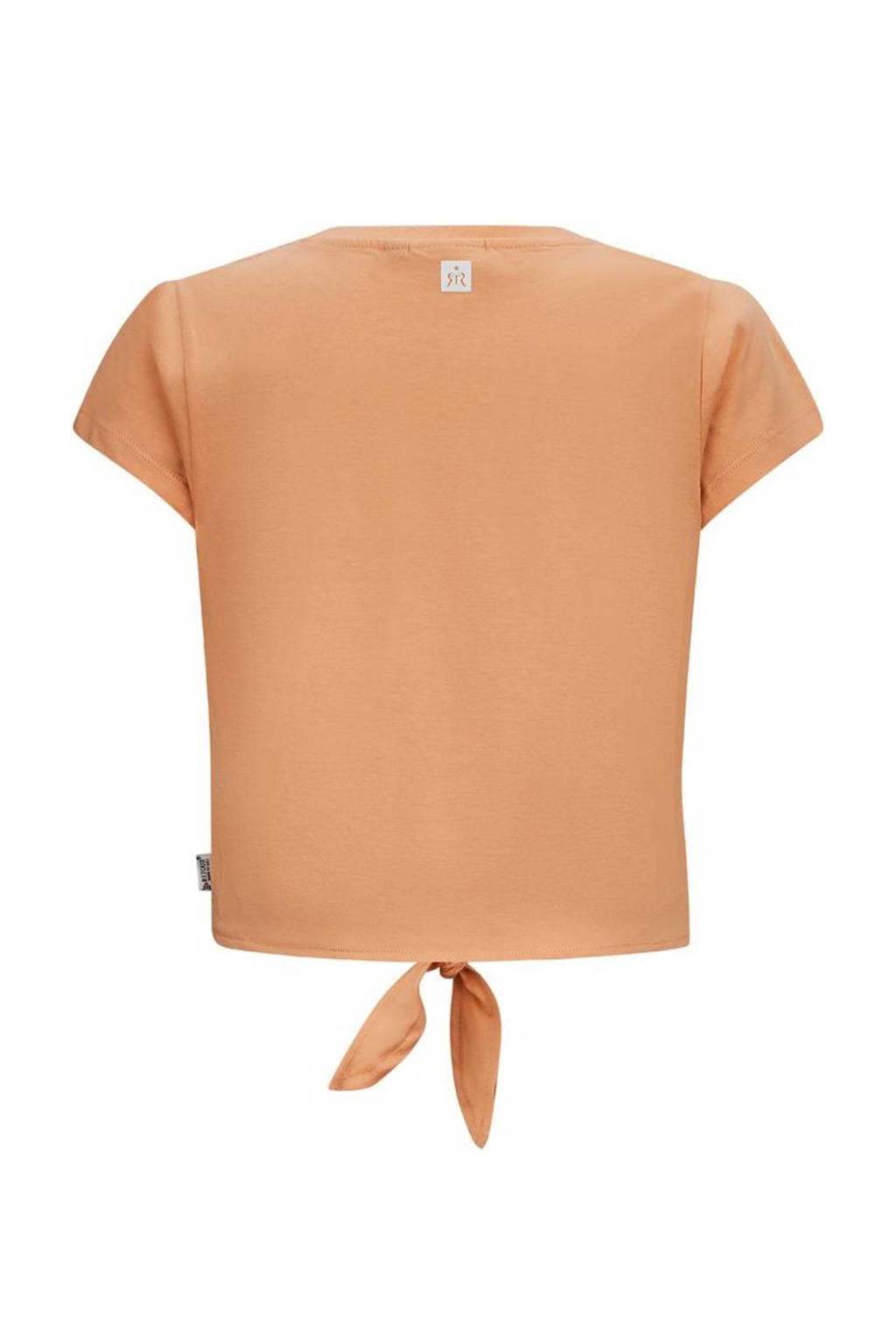 Retour Jeans T-shirt Nice met tekst zachtoranje