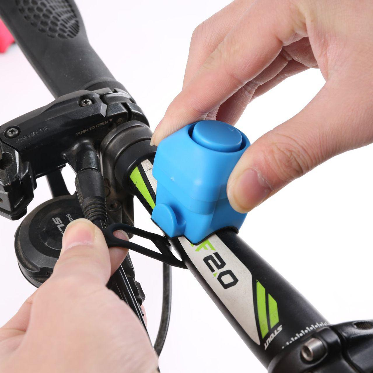 Universal Velo Glocke Elektrische Fahrrad Klingel Gravel Bike Hupe (inkl. Batterie CR2032) - Schwarz