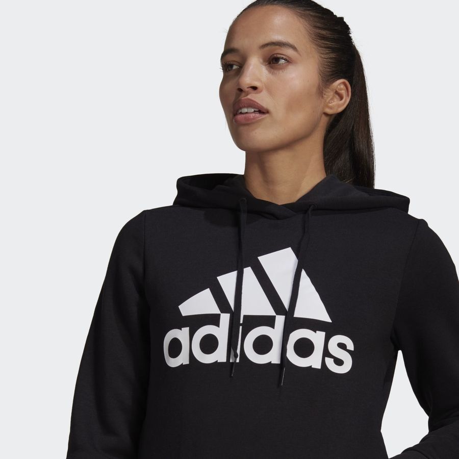 adidas Sweat à Capuche Big Logo Fleece - Noir/Blanc