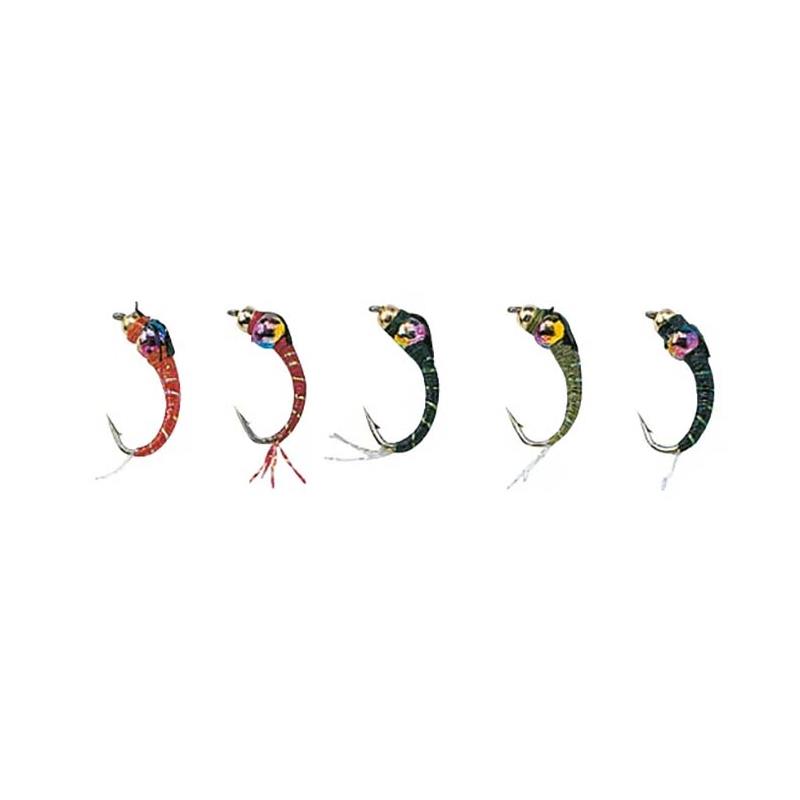 Kit De 5 Mouches Stucki Fishing Nymphe Rainbo Head