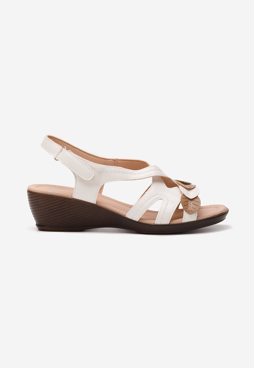 Sandales à petit talon blanches Meliana
