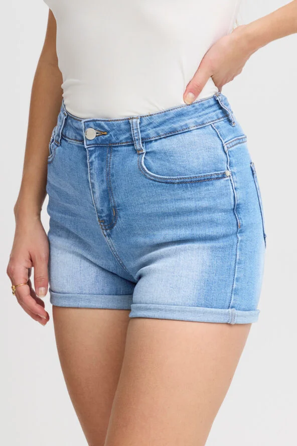 Sorbet SBTRUST DENIM SHORTS Mid blue denim