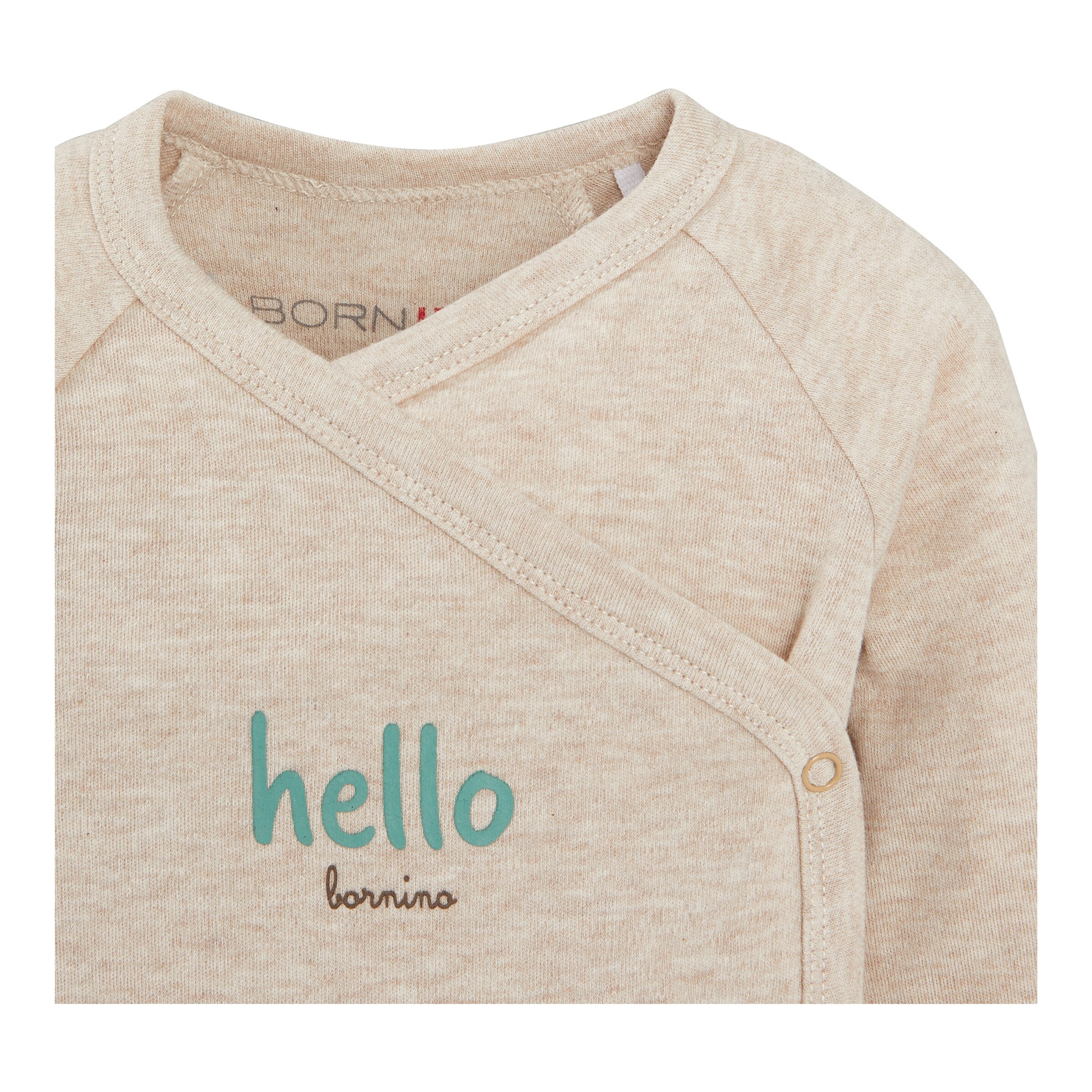 Bornino - Lieblinge 2er-Pack Wickelbodys langarm Hello