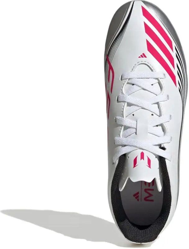 adidas - F50 MESSI CLUB - Voetbalschoenen - ftwr white/lucid red/silver - 35 1/2 EU