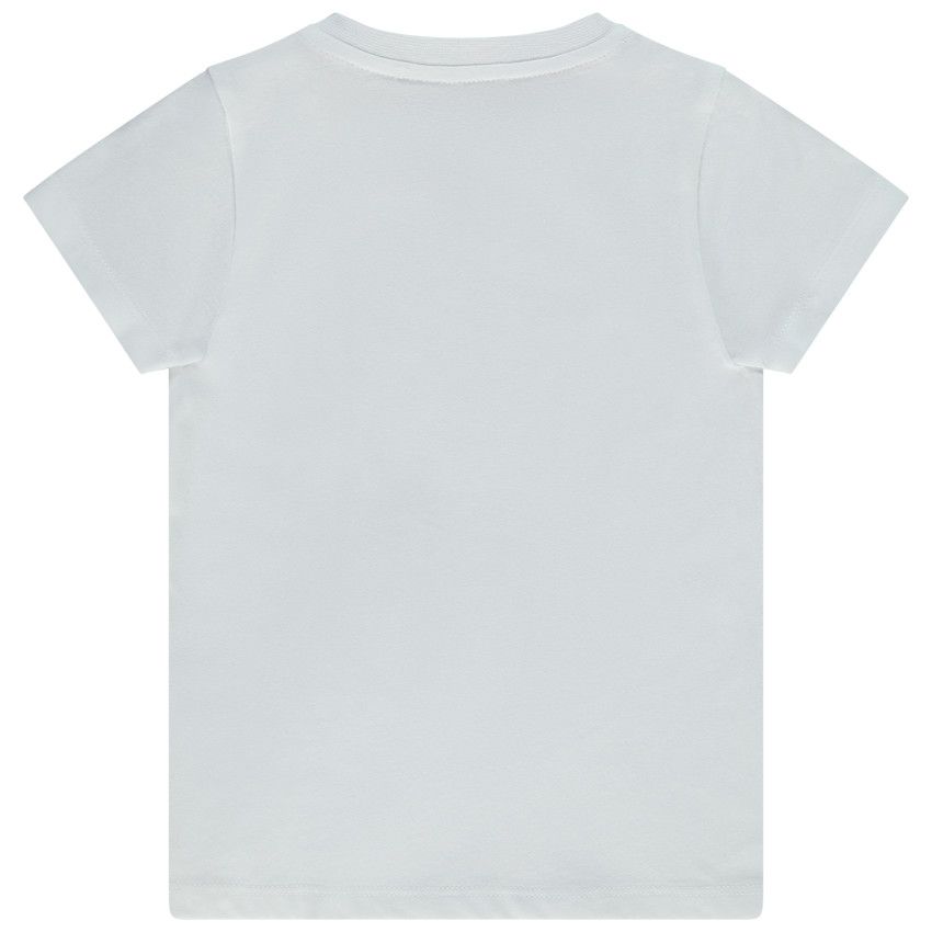 T-shirt manches courtes en jersey avec patch effet 3D ludique pour bébé garçon - Blanc