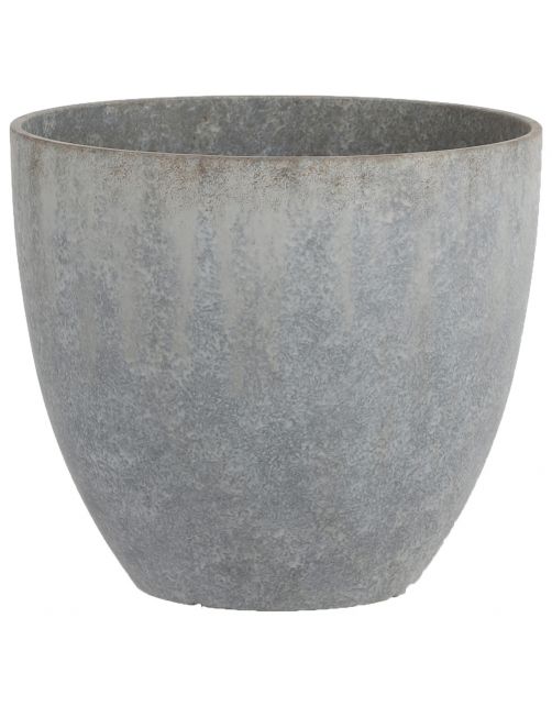 Mica Decorations Buitenpot Bravo Rond Zinc Finish Grijs - Bloempotten