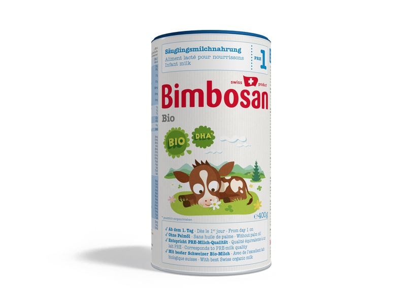 Bimbosan Anfangsmilch Bio 1, 400 g Anfangsmilch, Bio ohne Palmöl, Dose 1 x 400 g