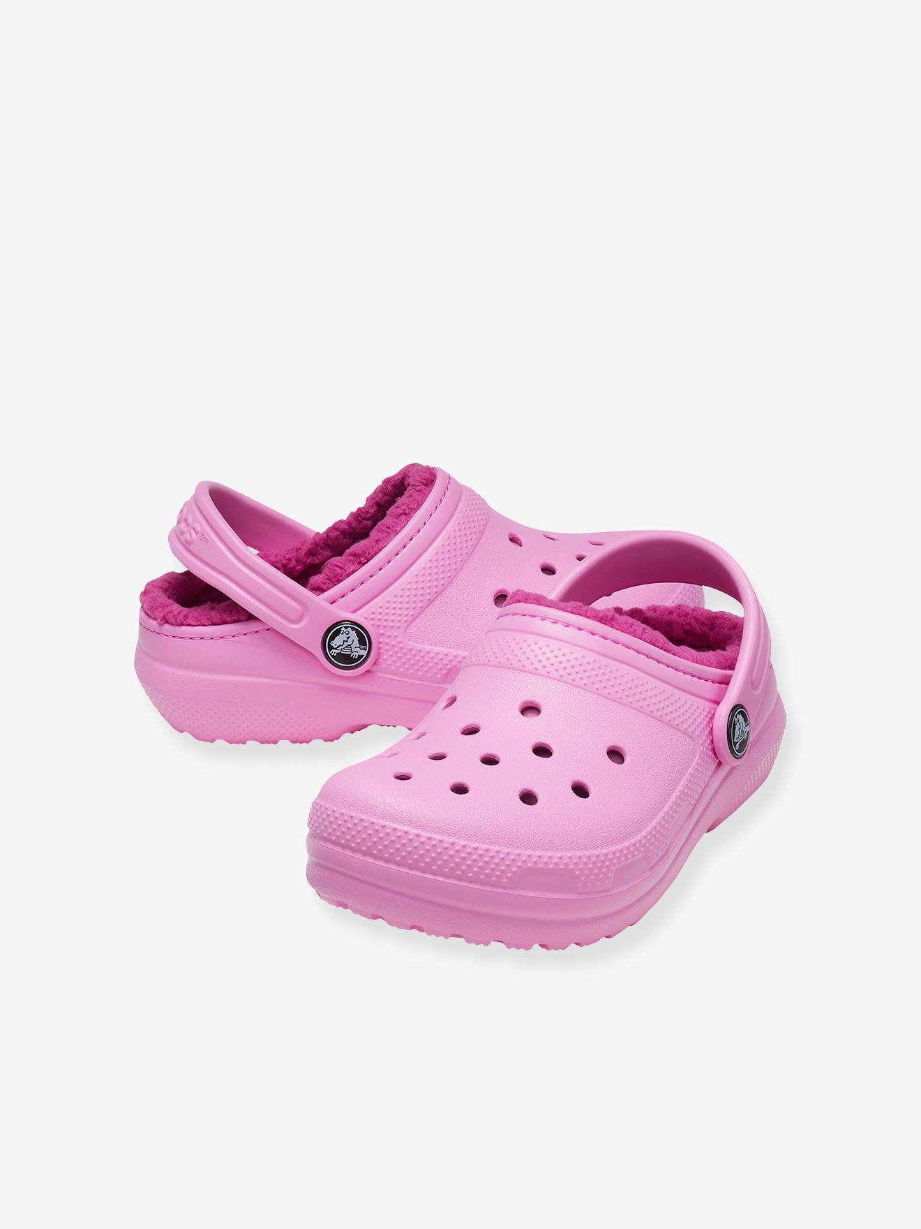Tamancos infantis Crocs™ Classic Lined Clog T rosa