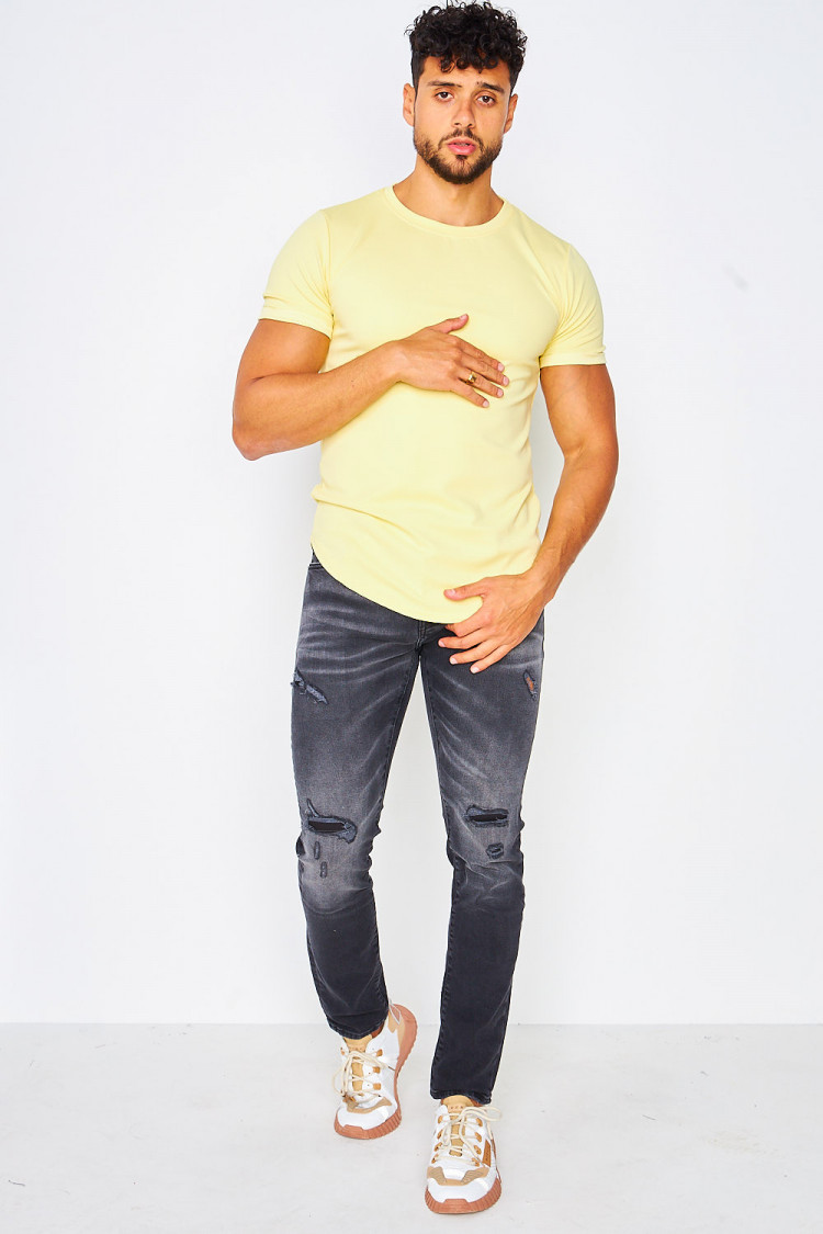 T-shirt jaune uni