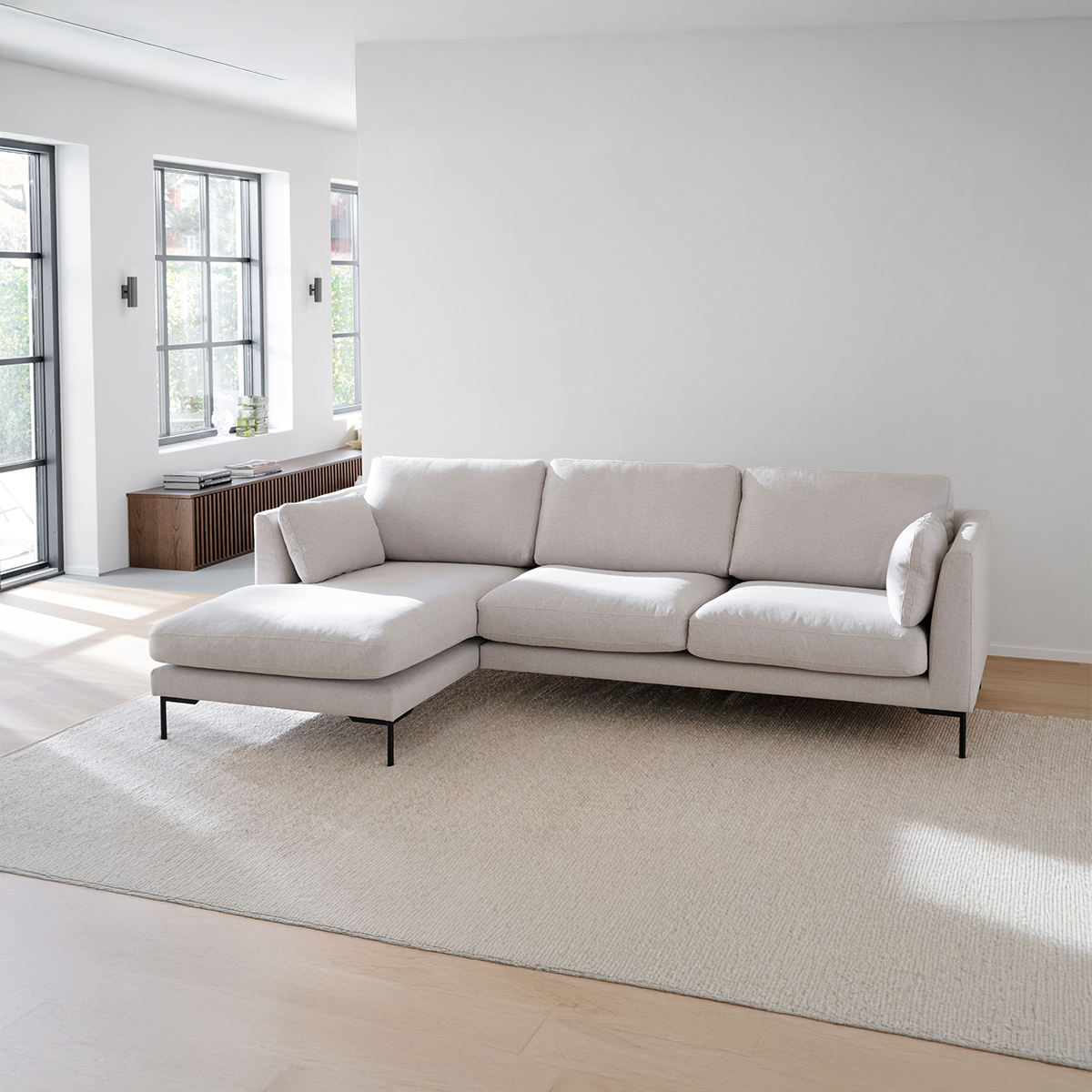 Rowico Home Corwin Hoekbank Beige - Links - 270 cm
