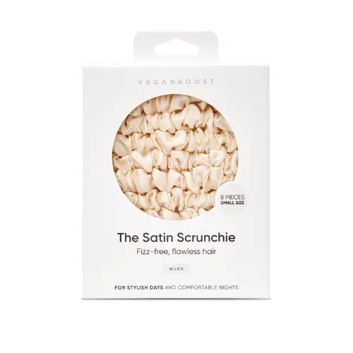 Small Satin Scrunchies Nude