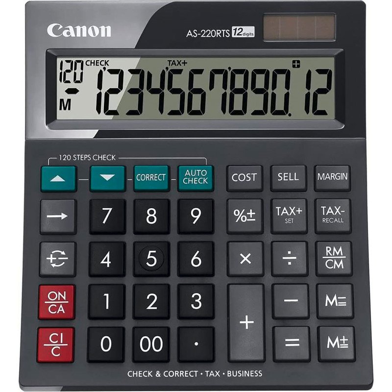 Calculatrice de bureau Canon AS-220RTS - 12 chiffres