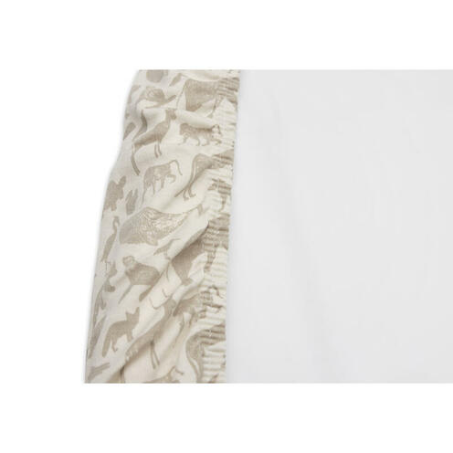 Housse Matelas à Langer Jersey 50x70cm Animals Nougat - JOLLEIN