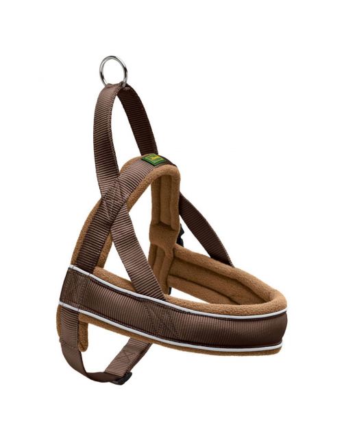 Hunter Harnas Norweger Racing Nylon Bruin&Cognac - Hondenharnas