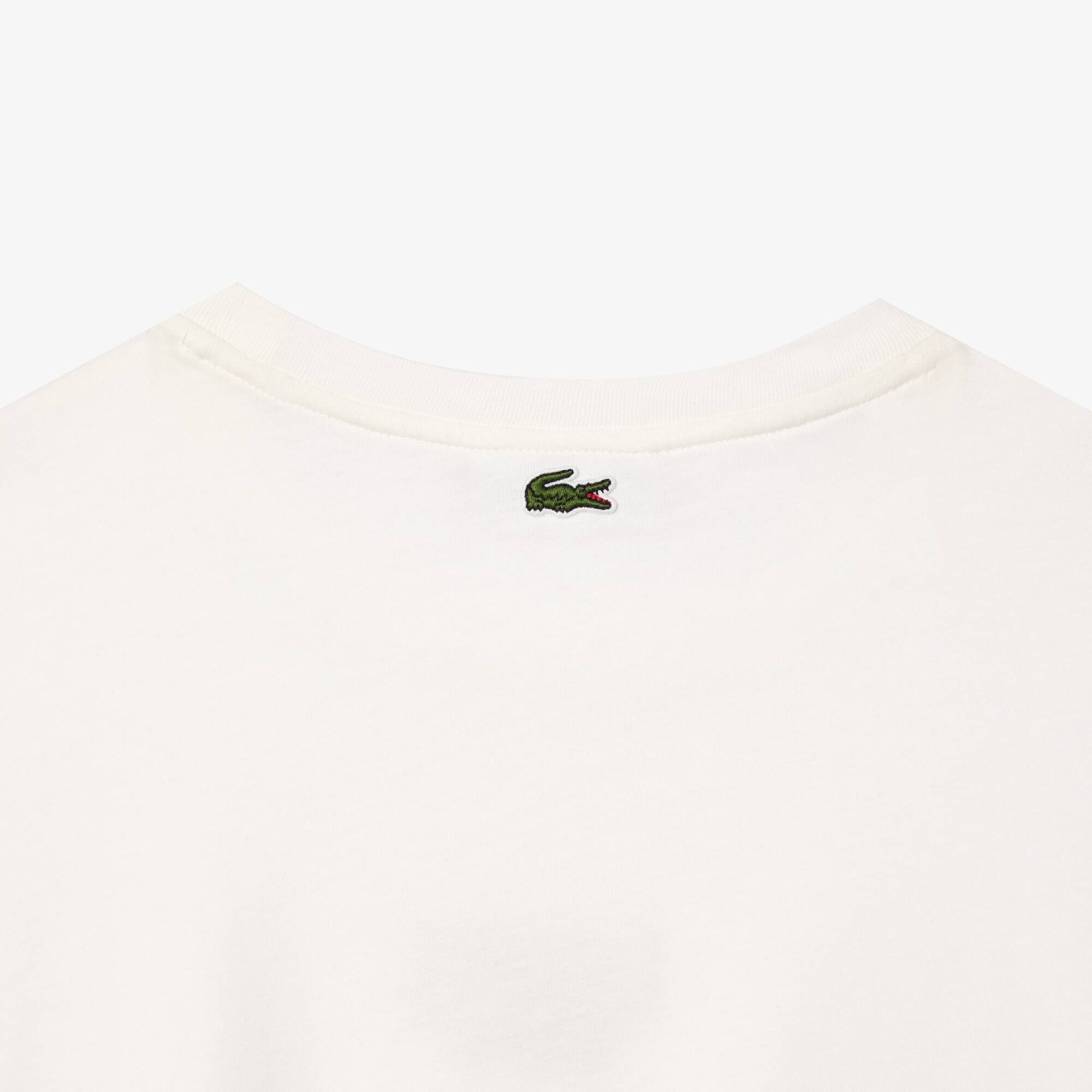 LACOSTE T-Shirt aus bedrucktem Baumwolljersey T-Shirts - Weiss - Lacoste - Damen