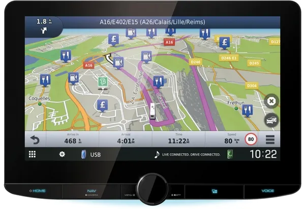Kenwood DNR992RVS - Navigationssystem - display - 10.1