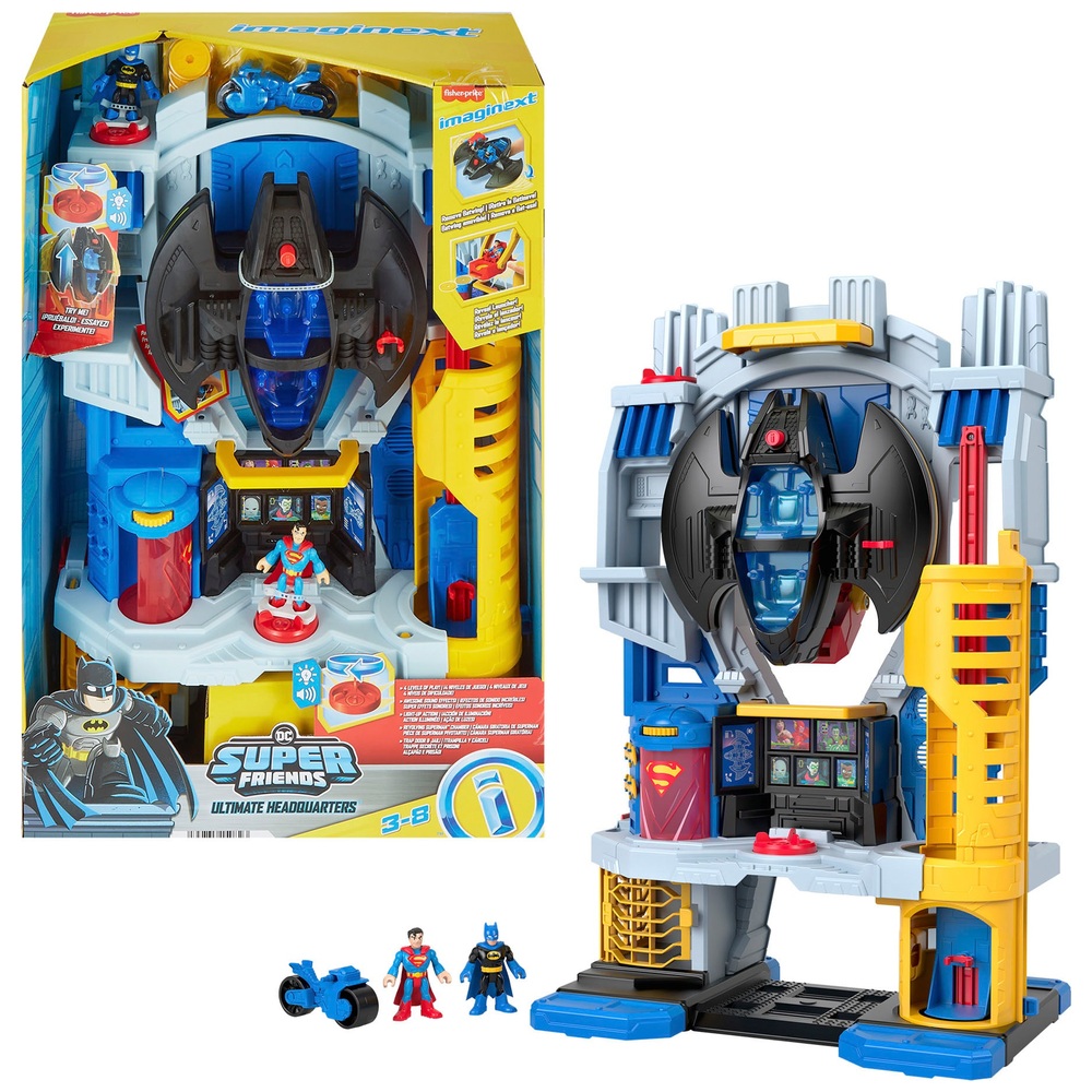 Imaginext DC Super Friends Ultimatives Hauptquartier-Spielset mit Batman-Figur