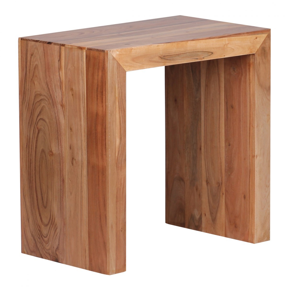 Beistelltisch - klar lackiert - Akazie massiv - 60 cm breit
