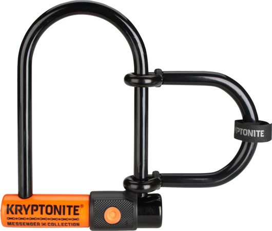 Messenger Mini  Bügelschloss  Orange Schwarz  key, 165mm