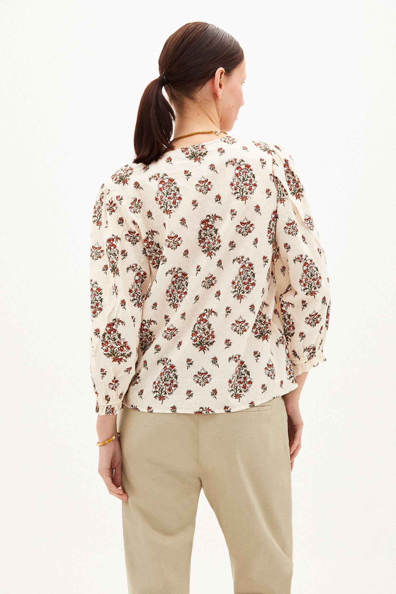 Blusa Macarena Romântica em Algodão - Marfim