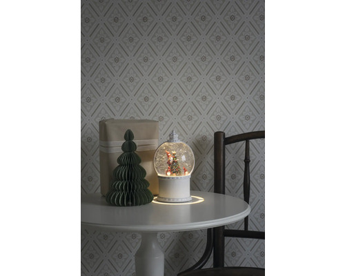 LED-bollantaarn, sneeuwbol, Kerstman, Konstsmide, warm wit licht