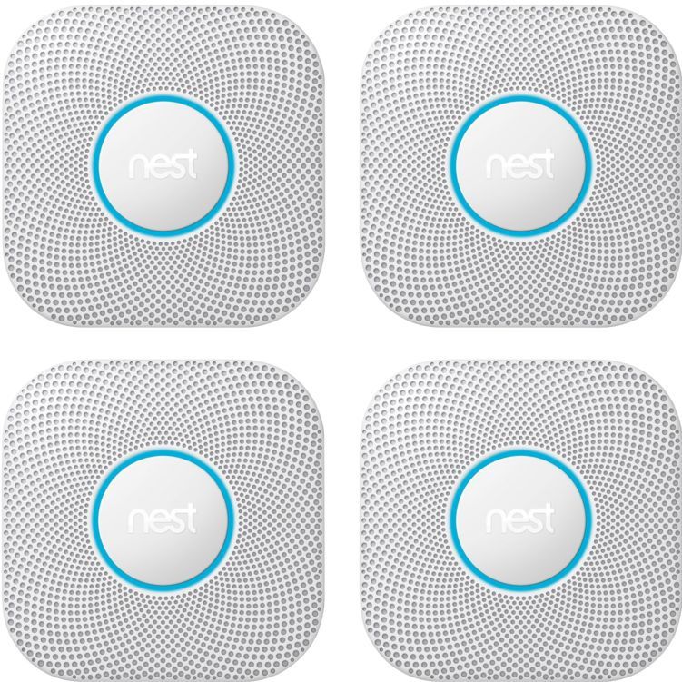 Google Nest Protect V2 - Koolmonoxidemelder - 4-Pack