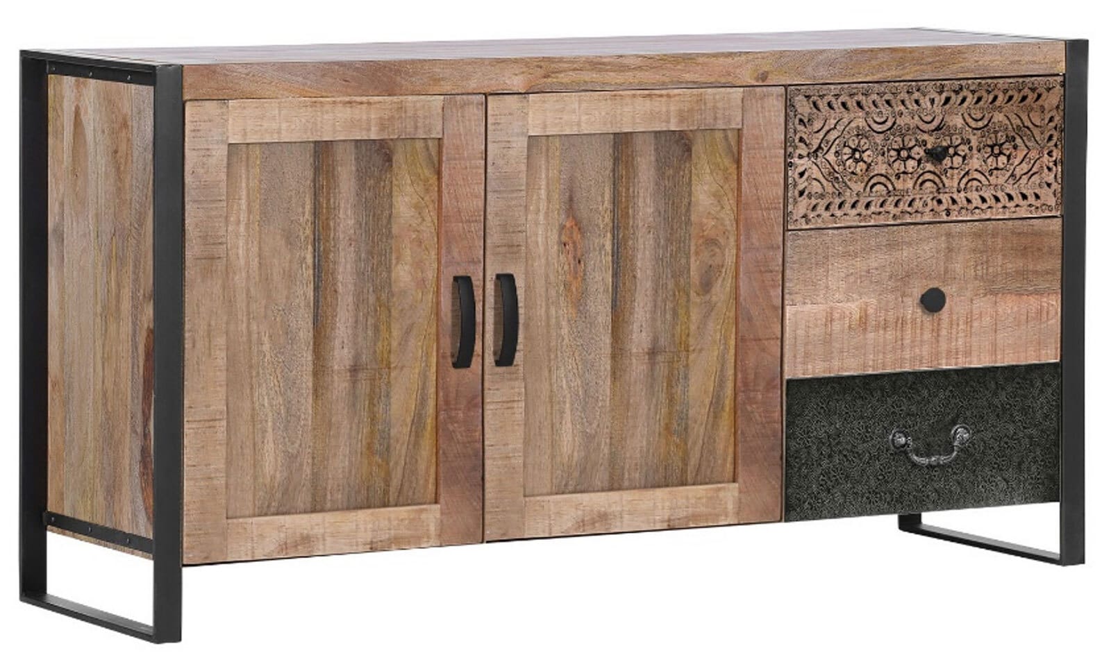 Sideboard Cortina 130x80x43cm Mango Massiv Sägerau