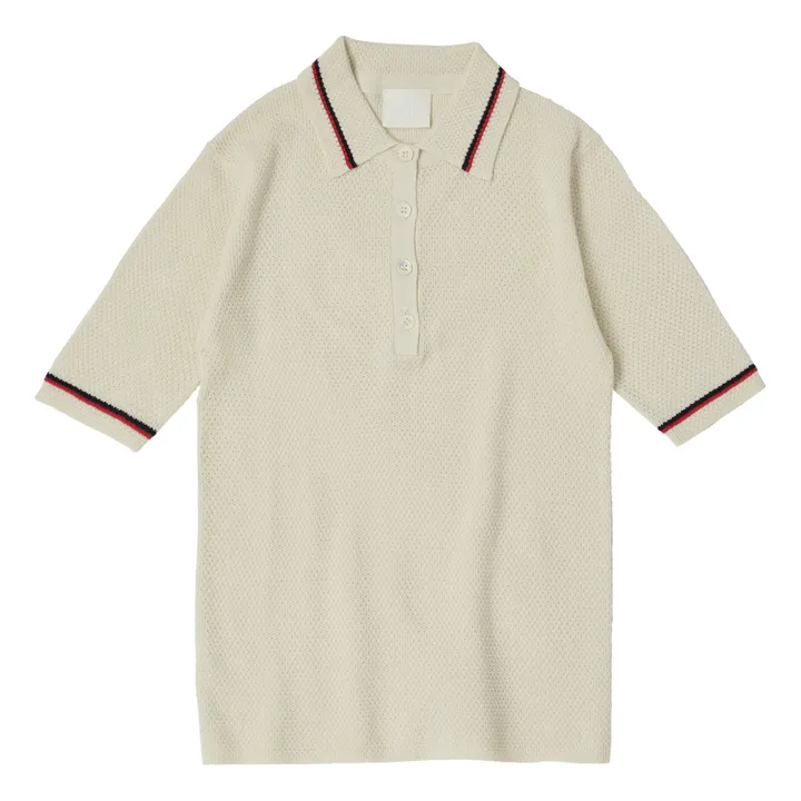 FUB Polo Maille Fine Coton Bio - Collection Femme | Ecru